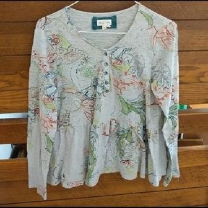 Anthro Meadow Rue long sleeve top